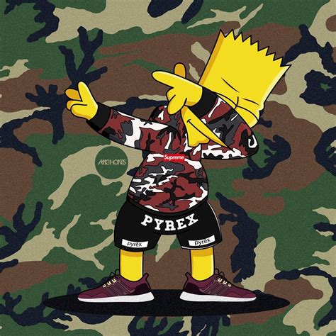 gucci bart simpson supreme wallpaper|bart simpson gucci wallpaper.